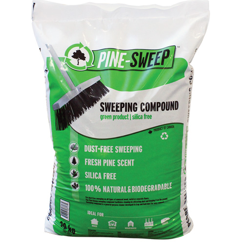 Compos&eacute; de balayage biod&eacute;gradable Pine Sweep, Sac, 44 lb (20 kg) Industrial Sales