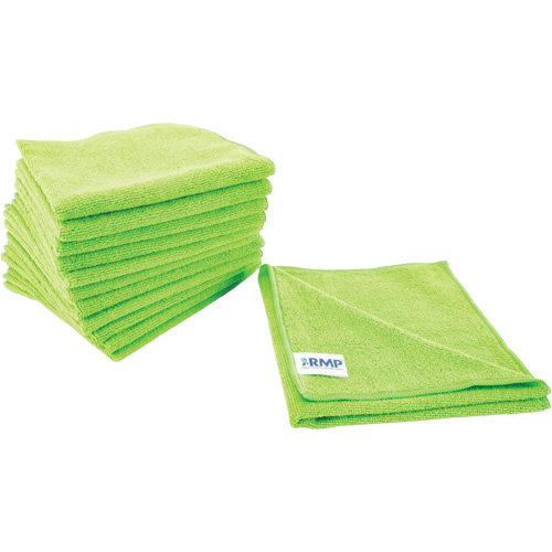 Chiffon de d&eacute;poussi&eacute;rage et nettoyage, Microfibre, Vert Industrial Sales