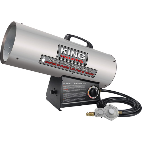 Forced Air Construction Heater, Contractor, Propane, 125000 BTU/H Industrial Sales