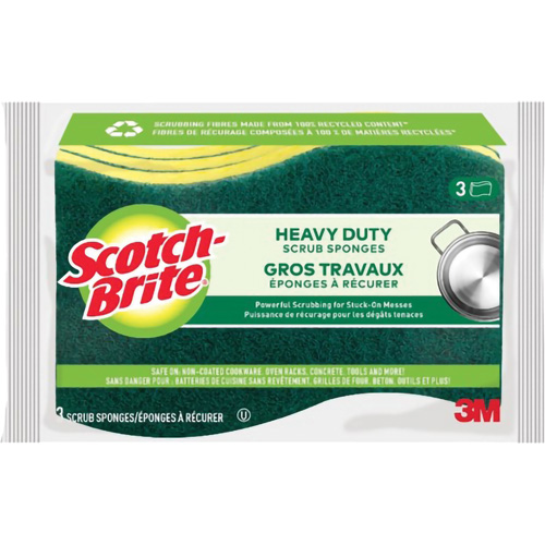 &eacute;ponge &agrave; r&eacute;curer pour les travaux intenses Scotch-Brite, &agrave; r&eacute;curer, 2-3/5" la x 4-2/5" l Industrial Sales