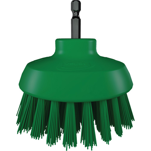 HyDrive Round Drill Brush, Extra Stiff Bristles, 3-1/10" Long, Green Industrial Sales