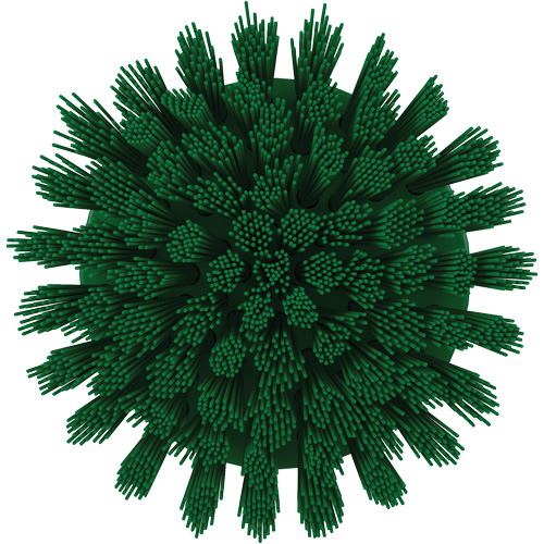 HyDrive Round Drill Brush, Extra Stiff Bristles, 3-1/10" Long, Green Industrial Sales
