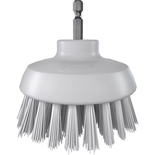 HyDrive Round Drill Brush, Extra Stiff Bristles, 3-1/10" Long, White Industrial Sales