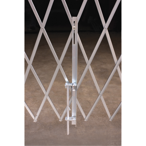 Galvanized Folding Security Gates, Fixed Single Folding, 4' L x 7' 6" H Expanded Industrial Sales