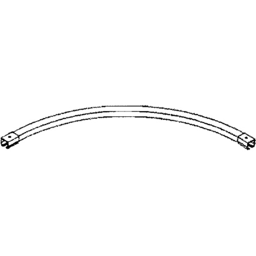 90° Curved Curtain Partition Track with Splicers, 3' L Industrial Sales