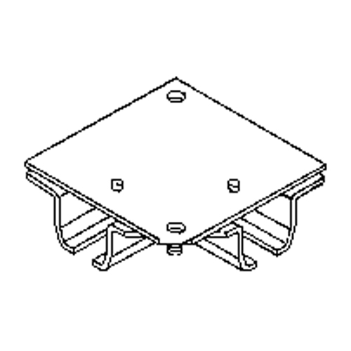 Raccord pour joint d'angle de 90° pour murs-rideaux mont&eacute;s au plafond Industrial Sales