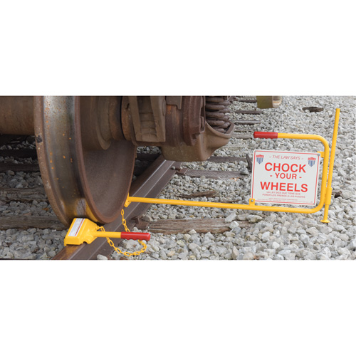 Single Rail Chock With Flag Rail Combo Industrial Sales