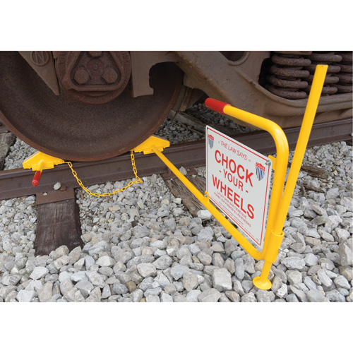 Single Rail Chock With Flag Rail Combo Industrial Sales