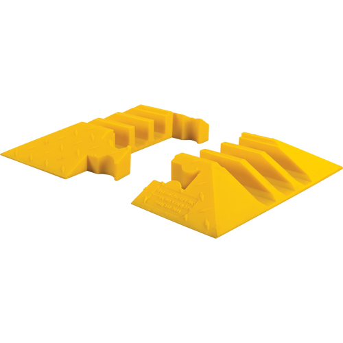 Yellow Jacket&reg; 3-Channel Heavy Duty Cable Protector - End Caps Industrial Sales