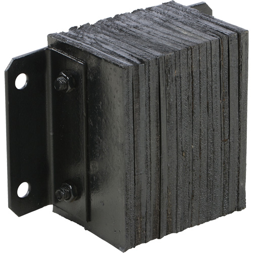 Laminated Dock Bumper, Horizontal, Rubber, 12" W x 6" D x 10" H Industrial Sales