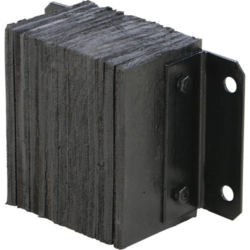 Laminated Dock Bumper, Horizontal, Rubber, 12" W x 6" D x 10" H Industrial Sales