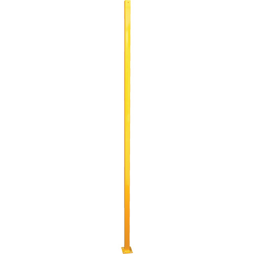 Adjustable Perimeter Guard In-Line Post, 4" W x 96" H, Yellow Industrial Sales