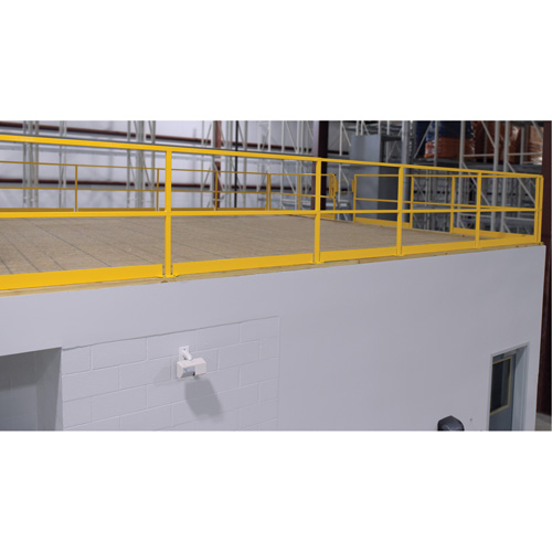 Mezzanine Safety Gate, 68-1/2" L x 42" H, 80-1/16" Raised, Yellow Industrial Sales