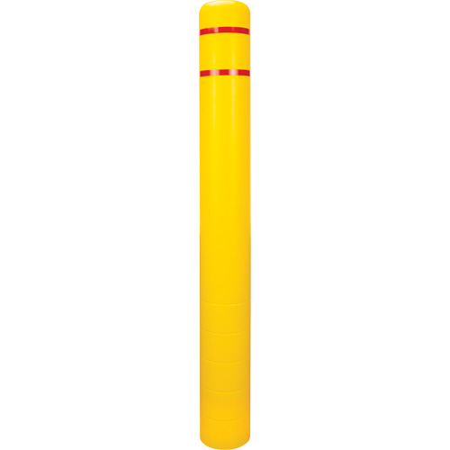 Polyethylene Bollard Cover, 6-5/8" Dia. x 60" L, Red/Yellow Industrial Sales
