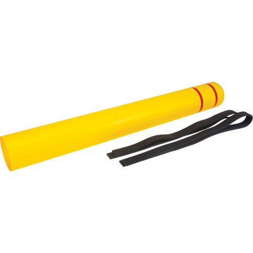 Polyethylene Bollard Cover, 6-5/8" Dia. x 60" L, Red/Yellow Industrial Sales