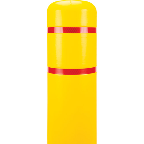 Polyethylene Bollard Cover, 6-5/8" Dia. x 60" L, Red/Yellow Industrial Sales