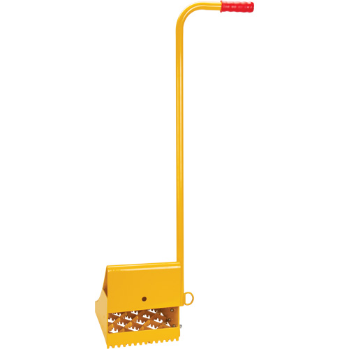 Cale de roue pour la glace avec poign&eacute;e ergonomique, Acier, Jaune, 8-1/16" la x 10-5/8" p x 8-13/16" h Industrial Sales