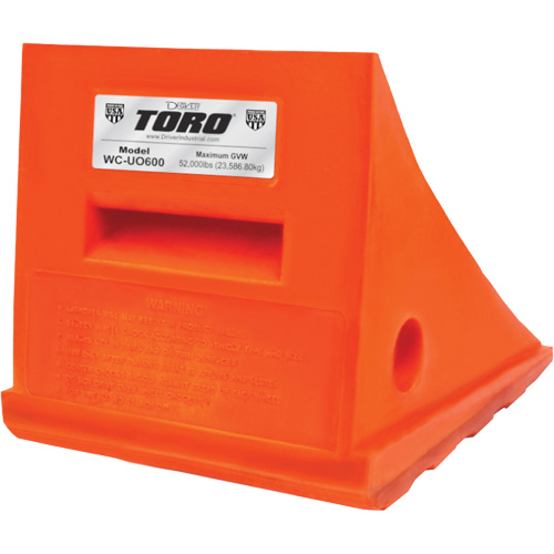 Cale-roue polyvalente de 25 tonnes, Ur&eacute;thane, Orange Industrial Sales