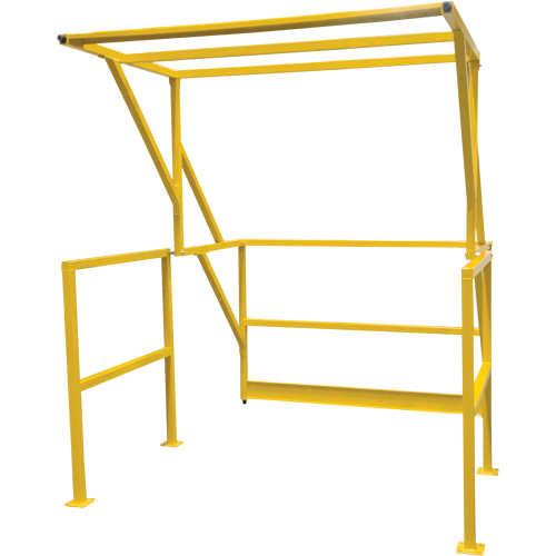 Barri&egrave;re de s&eacute;curit&eacute; pour mezzanine, 70" lo x 77" ha, 78" &eacute;lev&eacute;e, Jaune Industrial Sales