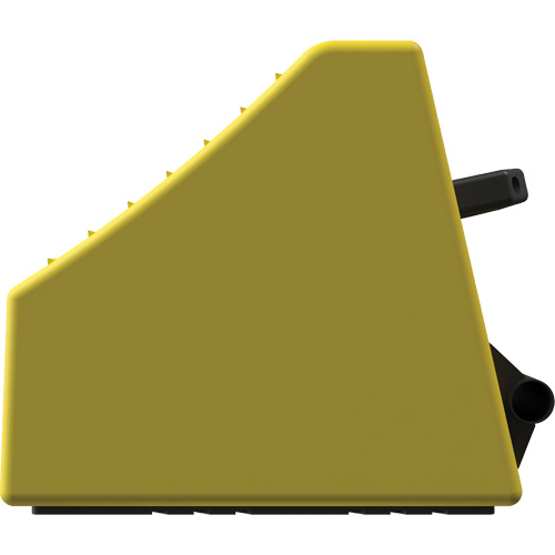 Cale de roue ultra-robuste pour l'exploitation mini&egrave;re Checkers Safety, PEHD, Jaune, 14-1/2" la x 17-1/2" p x 16" h Industrial Sales