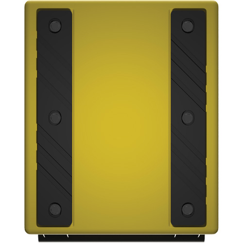 Cale de roue ultra-robuste pour l'exploitation mini&egrave;re Checkers Safety, PEHD, Jaune, 14-1/2" la x 17-1/2" p x 16" h Industrial Sales