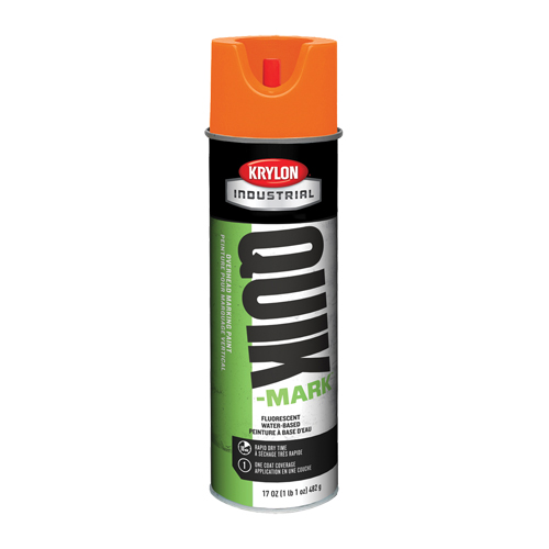 Peinture de marquage industrielle &agrave; base d'eau pour le travail en hauteur Quik-Mark, 17 oz, Canette a&eacute;rosol Industrial Sales