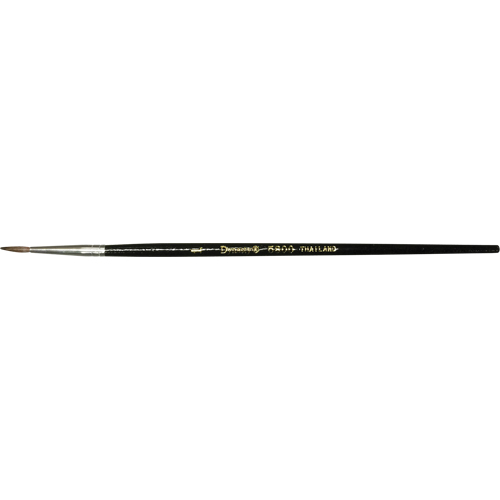 Black Pointed Bristle Artist Brush, 2.5 mm Brush Width, Camel Hair, Wood Handle Industrial Sales