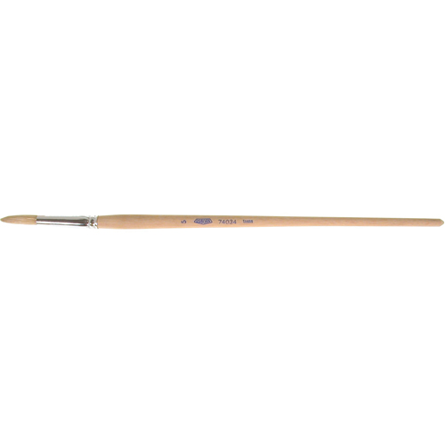 Pinceau de forme ronde en soies blanches pures pour marquage, Largeur de la brosse de 1/4", Soie blanche, Manche &agrave; Bois Industrial Sales