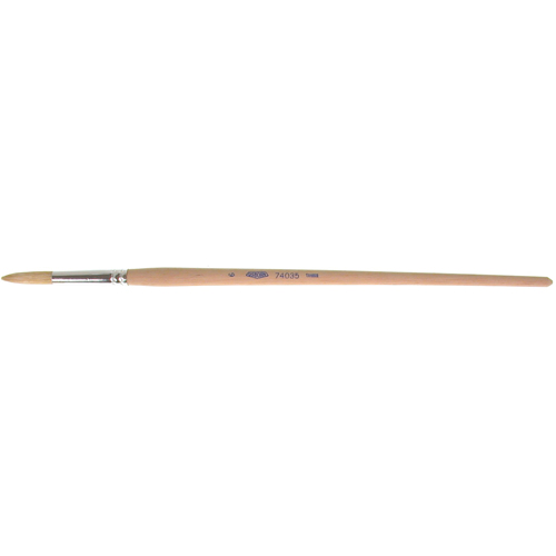 Pinceau de forme ronde en soies blanches pures pour marquage, Largeur de la brosse de 9/32", Soie blanche, Manche &agrave; Bois Industrial Sales