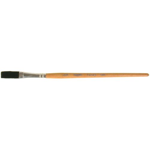 Pinceau une passe, Largeur de la brosse de 3/8", Soie de bœuf, Manche &agrave; Bois Industrial Sales
