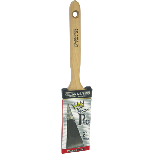 Angular Pro Paint Brush, Poly/Nylon, Wood Handle, 2" Width Industrial Sales