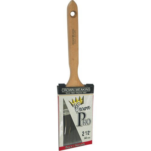 Angular Pro Paint Brush, Poly/Nylon, Wood Handle, 2-1/2" Width Industrial Sales