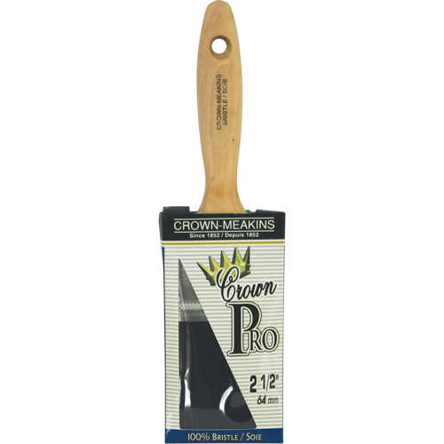 Pinceau &agrave; soies angulaires Crown Pro, Soies, Manche Bois, Largeur de 2-1/2" Industrial Sales
