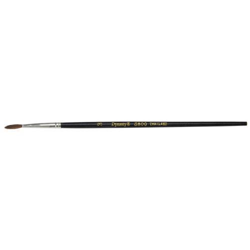 Black Pointed Bristle Artist Brush, 2.1 mm Brush Width, Camel Hair, Wood Handle Industrial Sales