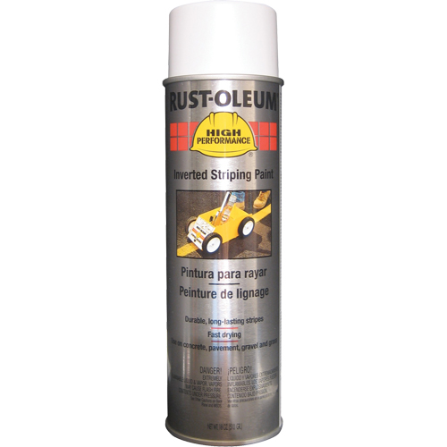 Peinture de traçage en a&eacute;rosol syst&egrave;me 2300 haute performance applicable en position invers&eacute;e, Blanc, 18 oz, Canette a&eacute;rosol Industrial Sales