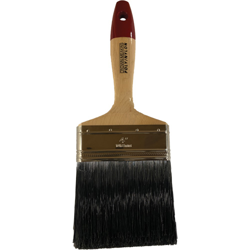 Paint Brush, Poly/Nylon, Wood Handle, 4" Width Industrial Sales