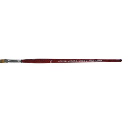 Flat Artist Brush, 1/4" Brush Width, Synthetic, Wood Handle Industrial Sales