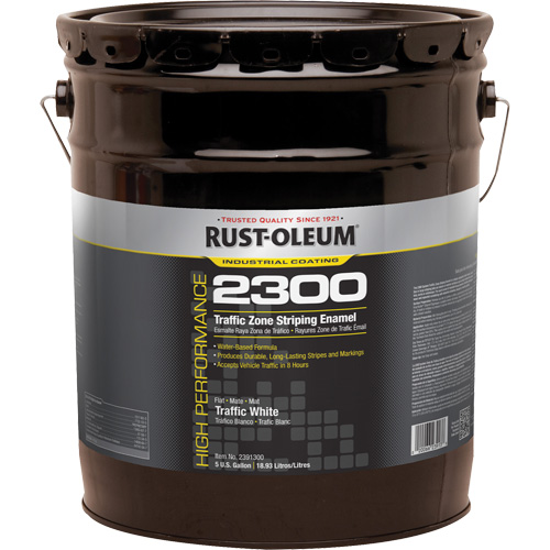 Peinture pour traçage de ligne invers&eacute;e Syst&egrave;me 2300 &agrave; haut rendement, Blanc, 5 gal., Seau Industrial Sales