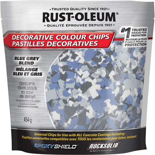 Pastilles de couleur d&eacute;coratives, 474 g, Sac, M&eacute;lange bleu gris Industrial Sales
