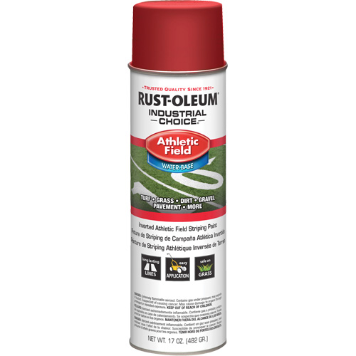 Peinture de lignage pour terrains de sport AF1600, Rouge, Canette a&eacute;rosol Industrial Sales