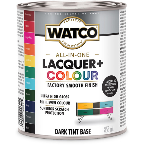 Composant de base fonc&eacute; pour finition laqu&eacute;e + couleur tout-en-un Watco, 946 ml, Base &agrave; teinte fonc&eacute;e, Tr&egrave;s brillant Industrial Sales