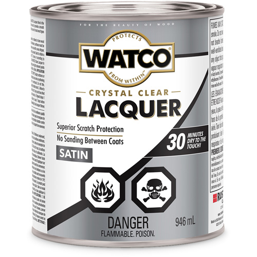 Laque pour bois Watco, 946 ml, Transparent, Satin Industrial Sales