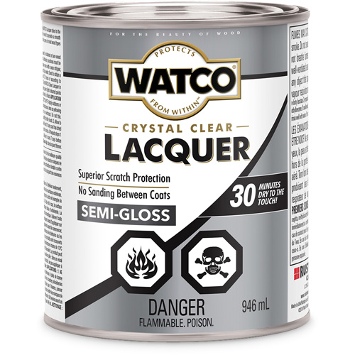 Laque pour bois Watco, 946 ml, Transparent, Semi-brillant Industrial Sales