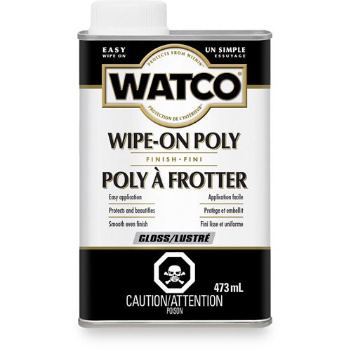Teinture &agrave; essuyage en poly Watco, 473 ml, Transparent, Brillant Industrial Sales