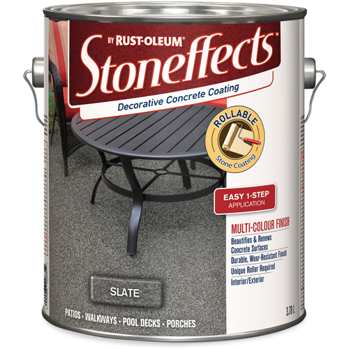 Stoneffects Decorative Concrete Coating, 3.4 L, Solvent-Based, Textured, Grey Industrial Sales