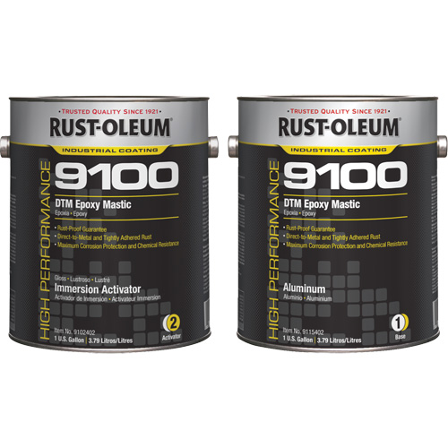 Ensemble de base et d'activateur pour mastic &eacute;poxy DTM du syst&egrave;me 9100, Aluminium, Gallon Industrial Sales