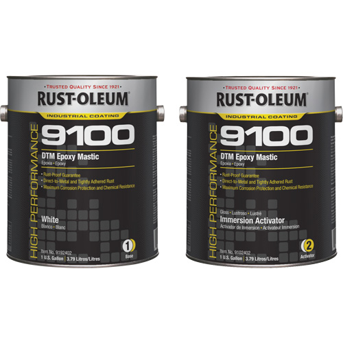 Ensemble de base et d'activateur pour mastic &eacute;poxy DTM du syst&egrave;me 9100, Blanc, Gallon Industrial Sales