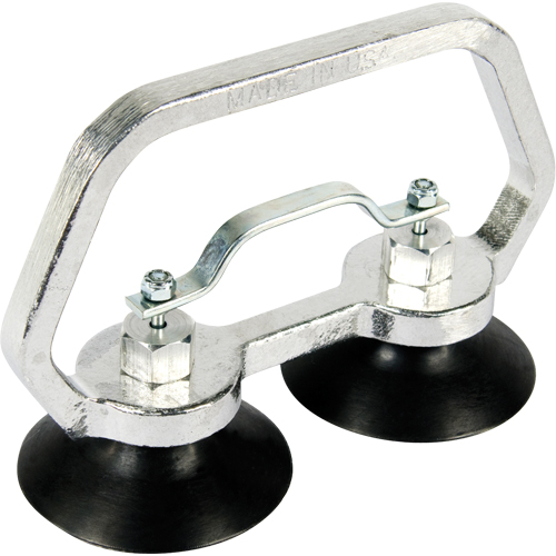 Appareils &agrave; ventouses - Ventouse double industrielle, 30 lb Capacit&eacute;, 3", Barre &agrave; tirer, 7" Longueur de la manche Industrial Sales