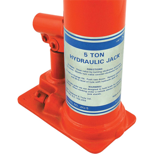 JHJ-5 Crics &agrave; bouteille pour usage tr&egrave;s intensif, 5 tonne(s), 15-3/8" Hauteur &eacute;lev&eacute;e Industrial Sales