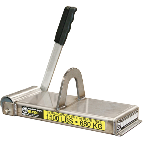 Basiclift Magnets, 1500 lbs. (0.75 tons) Holding Cap., 14-1/2" L x 5-5/8" W x 5-1/2" H Industrial Sales